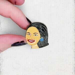 21. Ladyface Enamel Lapel Pin